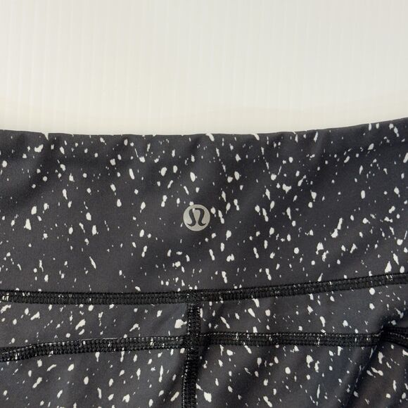 Lululemon Wunder Under High-Rise 30" Black White Speckled Luxtreme Leggings Sz 4 - Picture 4 of 8